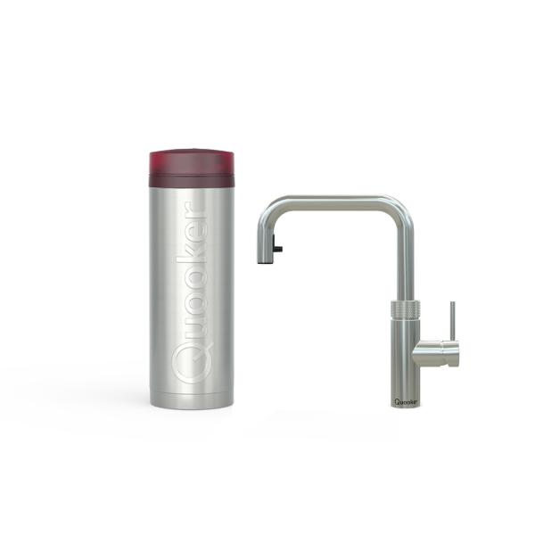 Quooker Flex Square | Reservoirs PRO3 | Voll-Edelstahl | sofort-Kochend-Wasserhahn